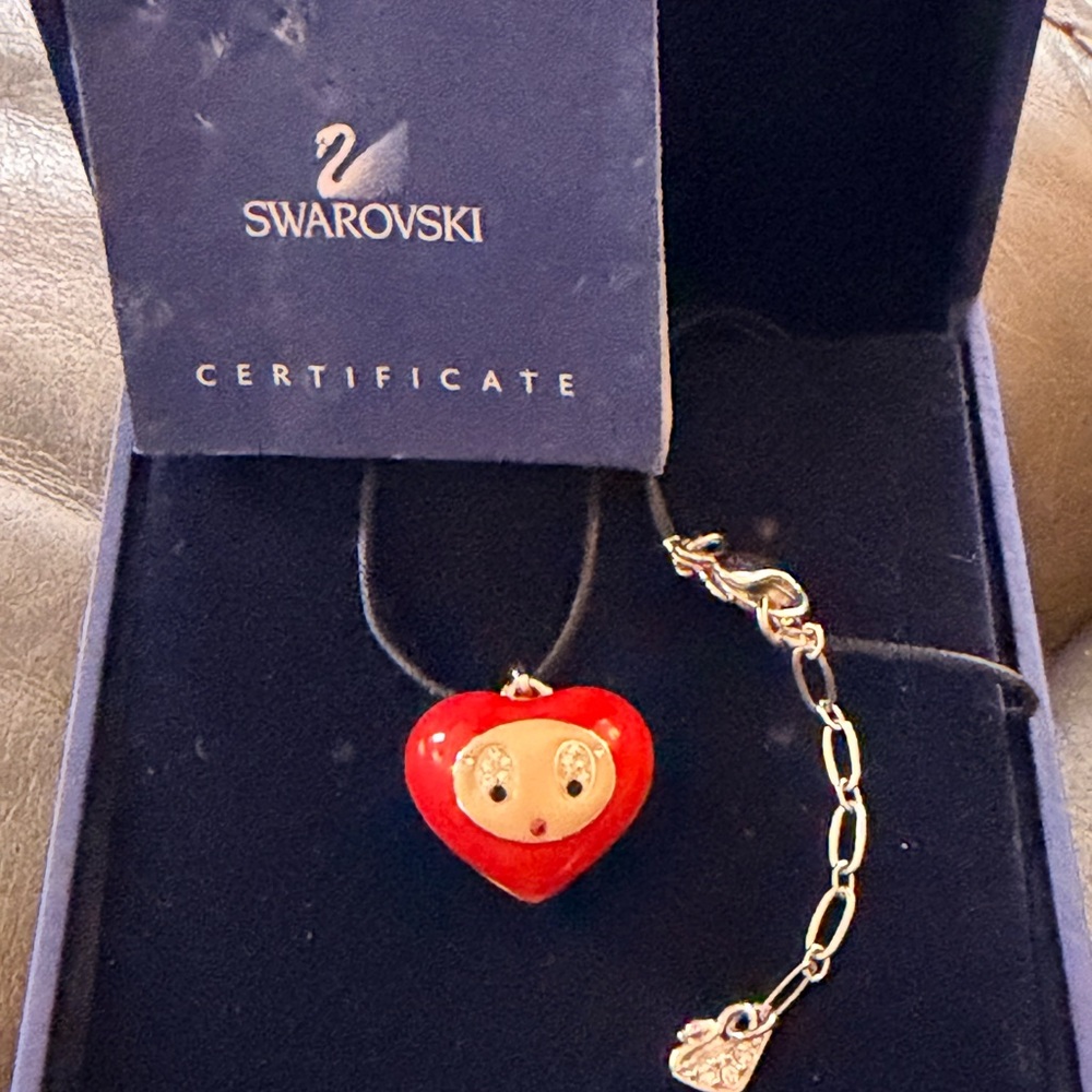 Swarovski Sparkling Heart Necklace with Silver Chain